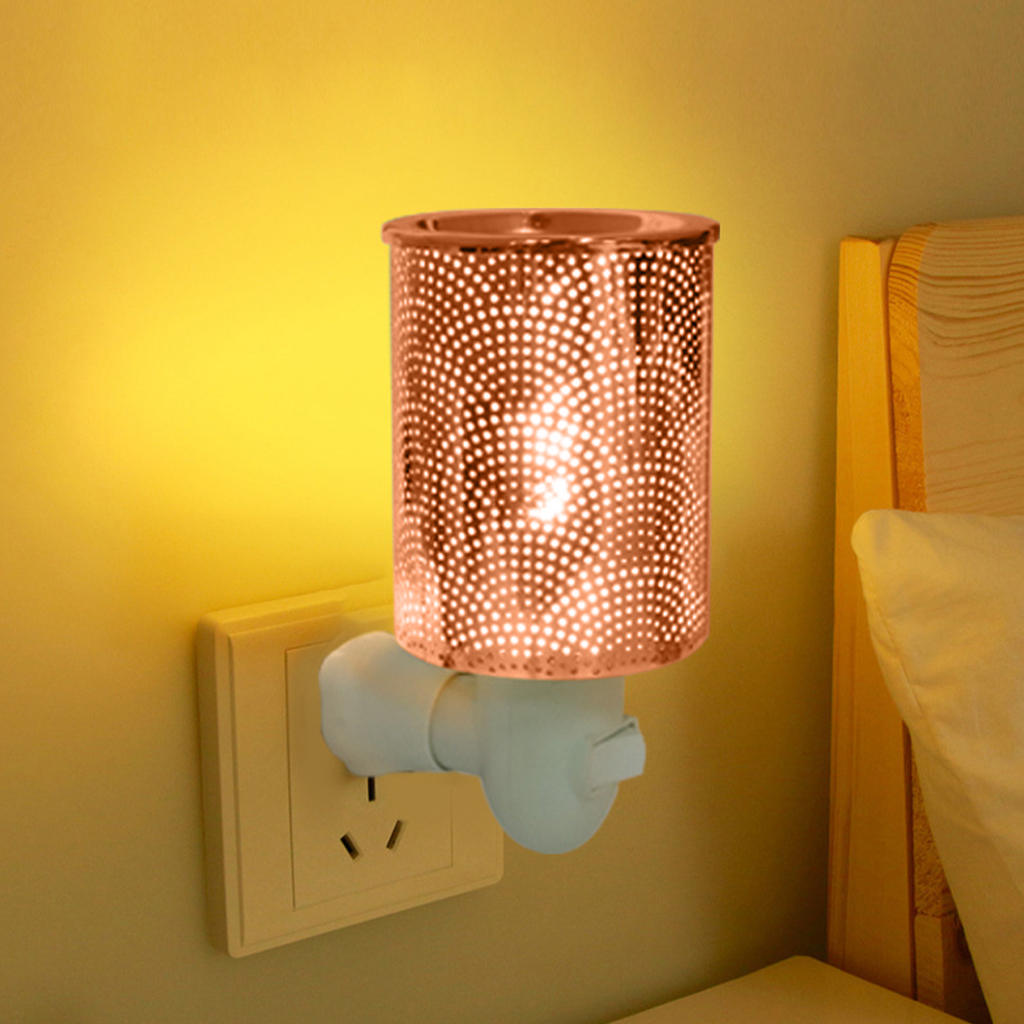 Electric Wax Melt Oil Burner Warmer Lamp Iron Plug-in Aroma Shell Pattern Lighting Thermal Nightlight for Hotel Gifts Bar Decor