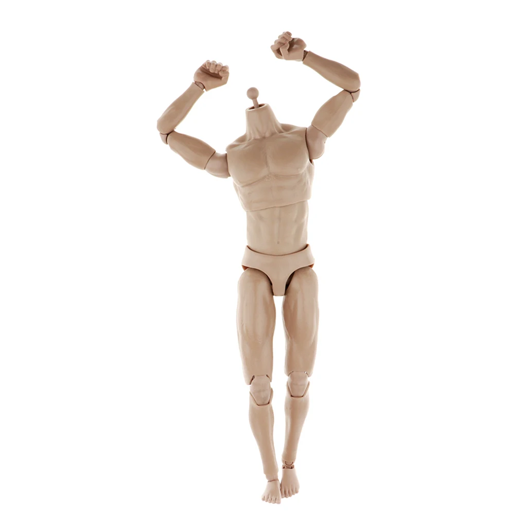 Moveable Jointed Doll Boy  Body Action Man  Figure Model Toys-Normal Skin