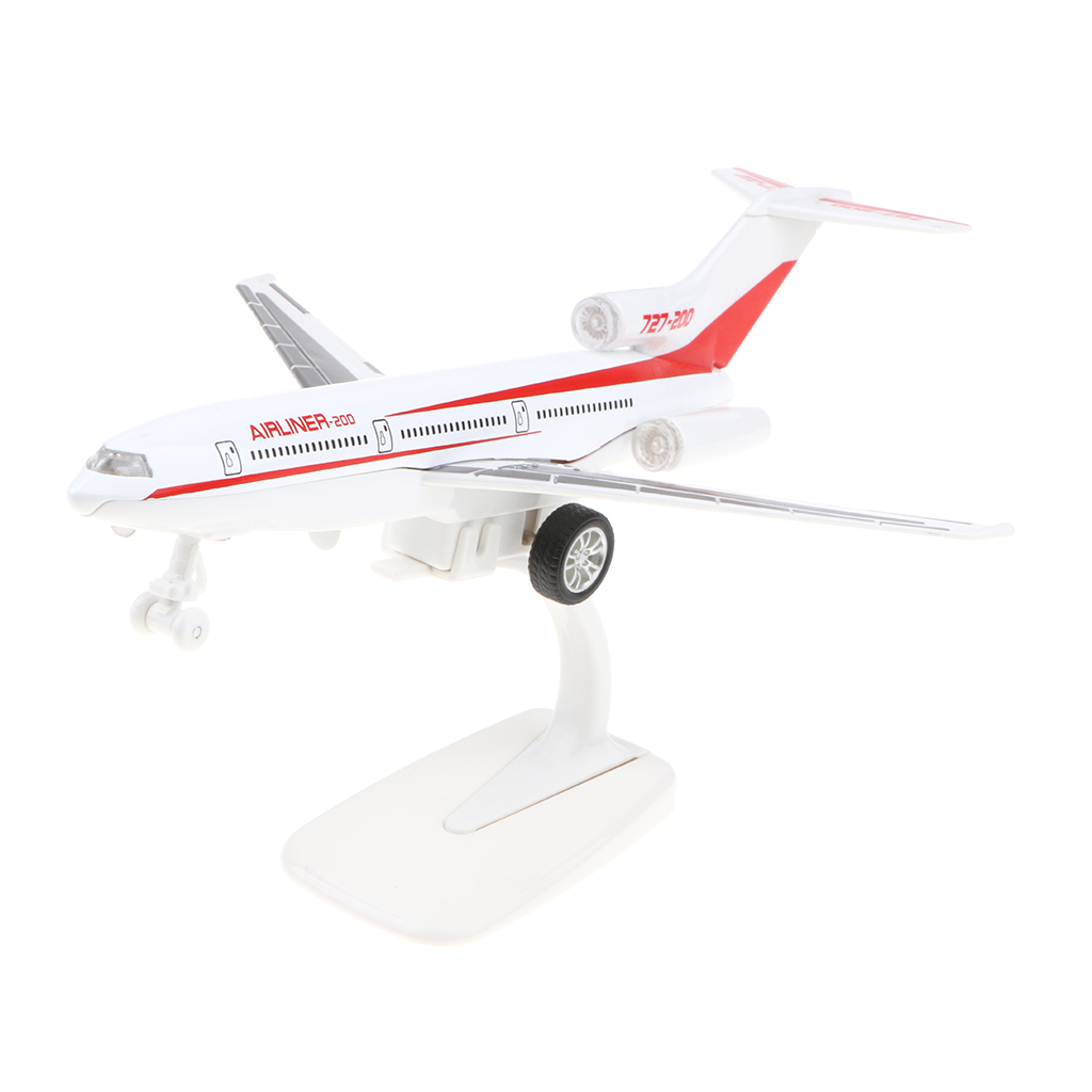 727-200 Red Color Airplane Die-Cast Passenger Plane Model Art Craft