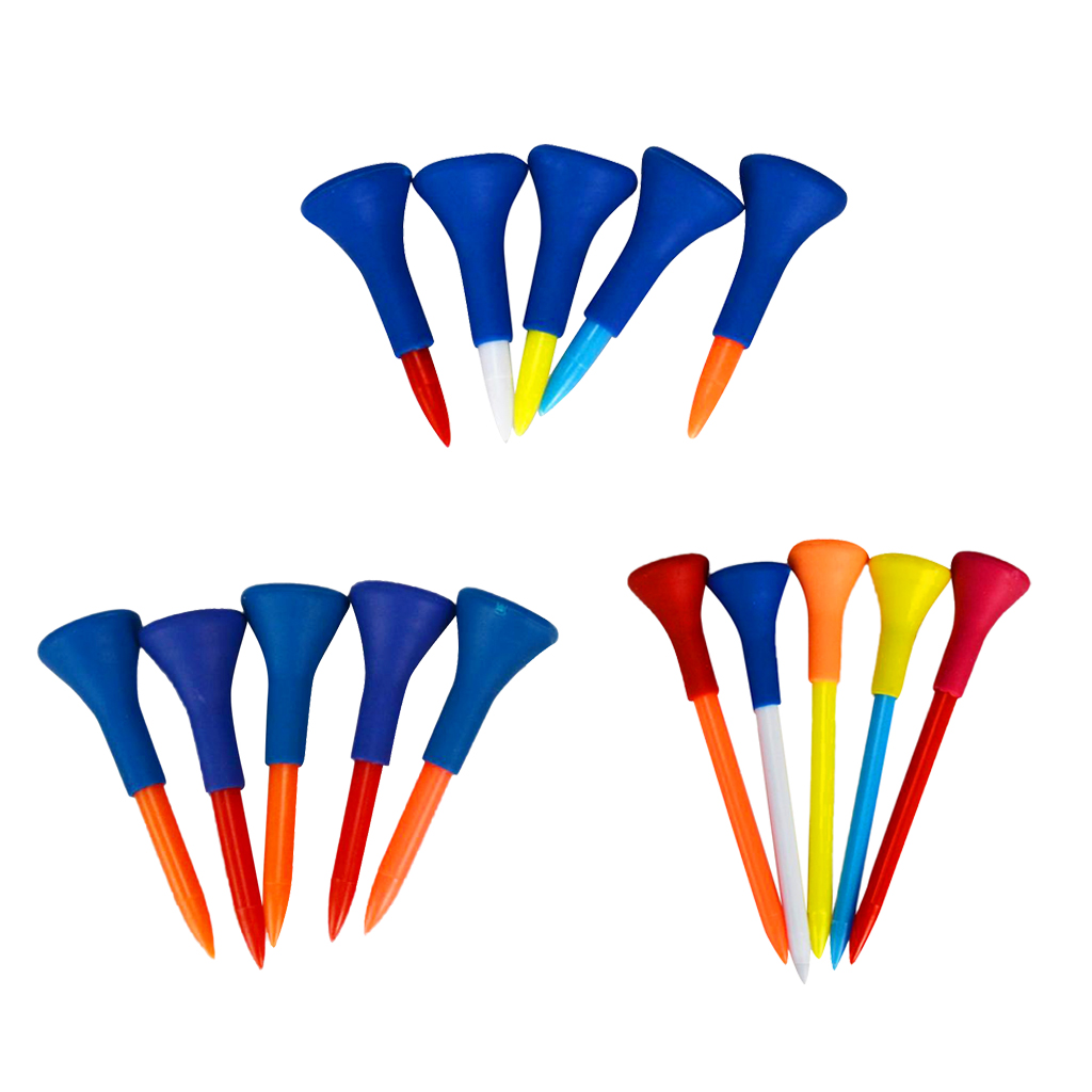 5 Pack Rubber Cushion Top Plastic Golf Tees for Men Kids Women Gift - Durabel &