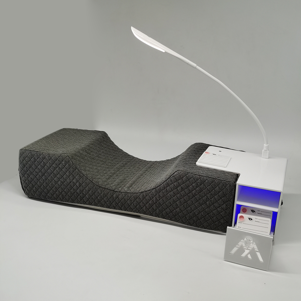 Eyelash Extension Grafting Pillow Memory Foam W/ Shelf Light For Salon Home