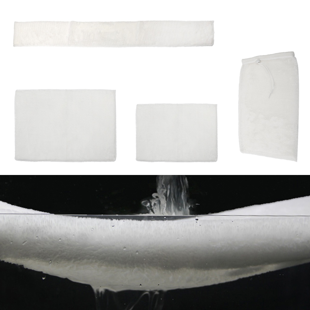 Reusable Fiber Aquarium Filters Carpet Fish Tank Blanket Rug Pad Filtration Bags, 4 Styles Available