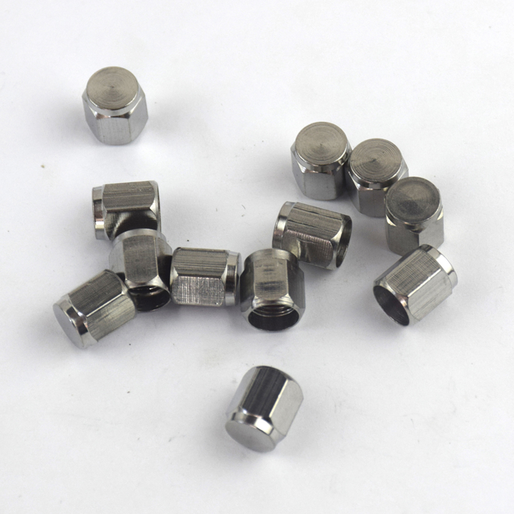 12Pcs Copper Schrader Valve  Motorcycle Cars Dust Cover Tire Caps Accessories