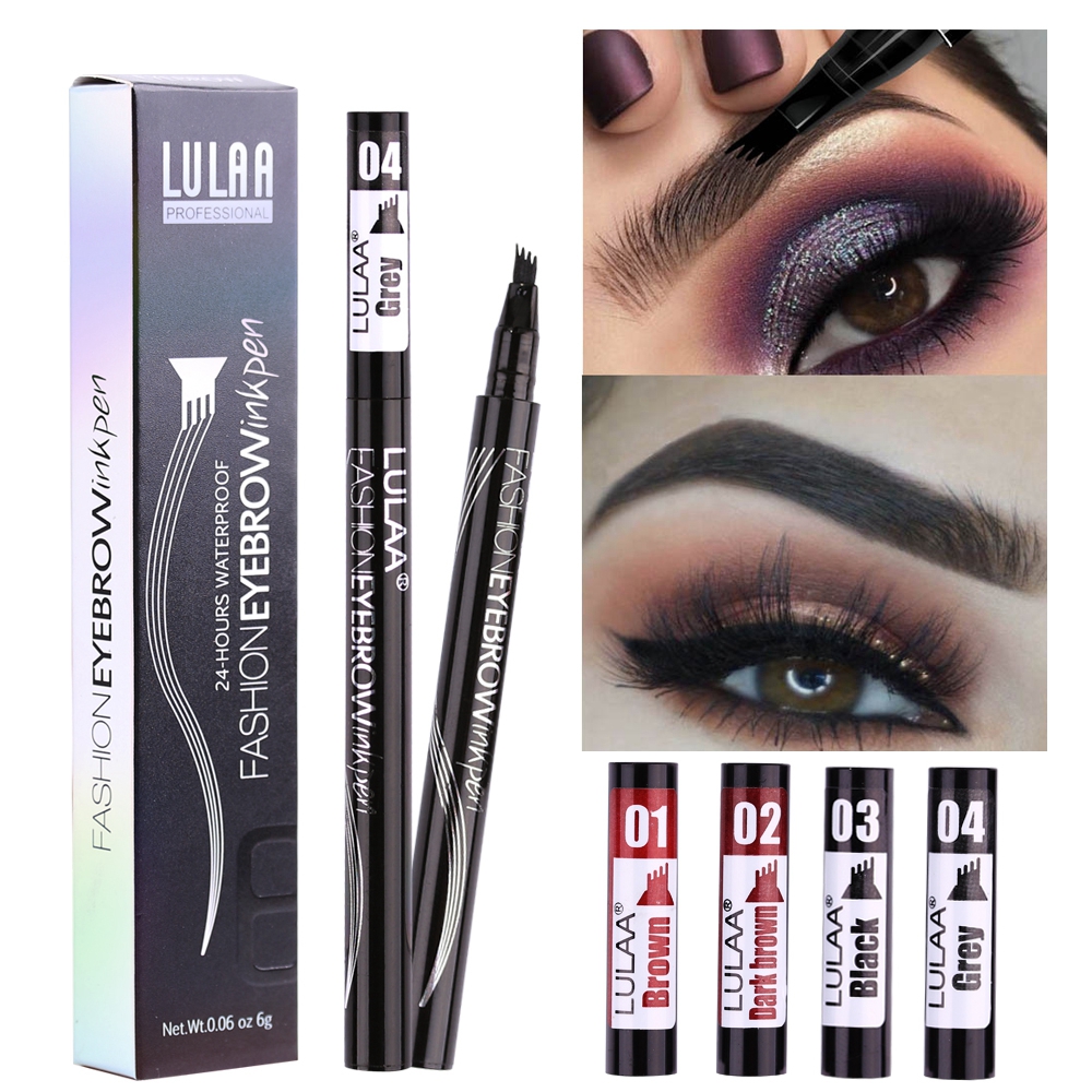 Best of 1Pcs Women Makeup Sketch Liquid 4-Claw Eyebrow Pencil Waterproof Brown Eye Brow Tattoo Dye Tint Pen Liner Long Lasting Eyebrow Reviews & Tips