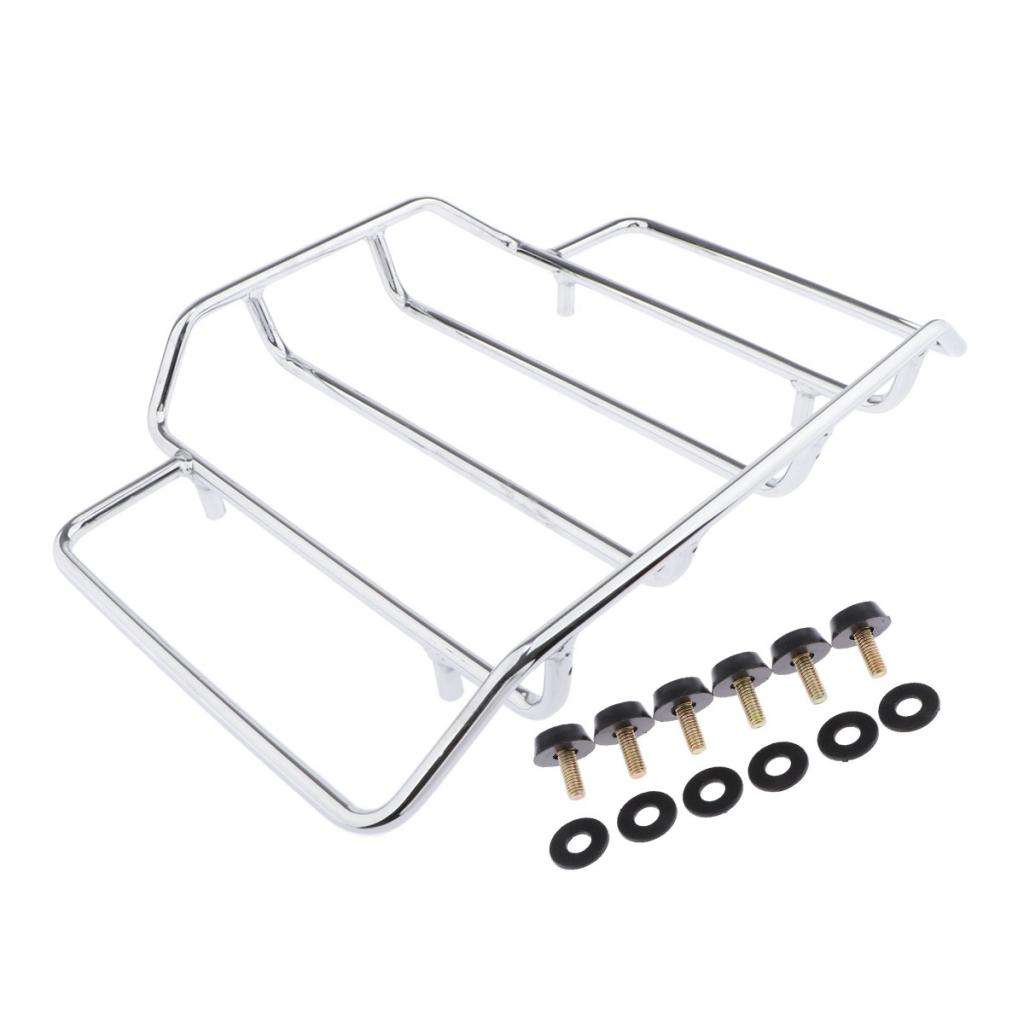 Motorcycle Rear Seat Luggage Rack, Support Shelf For 1984-2017 Harley Touring -King, Chopped