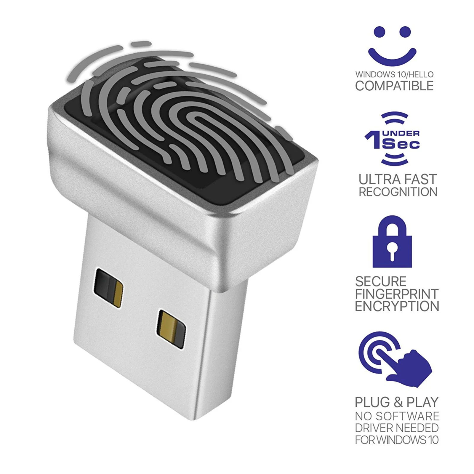 Portable Security Mini USB Fingerprint Reader Matching for PC Sign-in Lock Device Speedy Matching Security Key Portable Security Mini USB Fingerprint Reader Matching for PC Sign-in Lock Device Speedy Matching Security Key