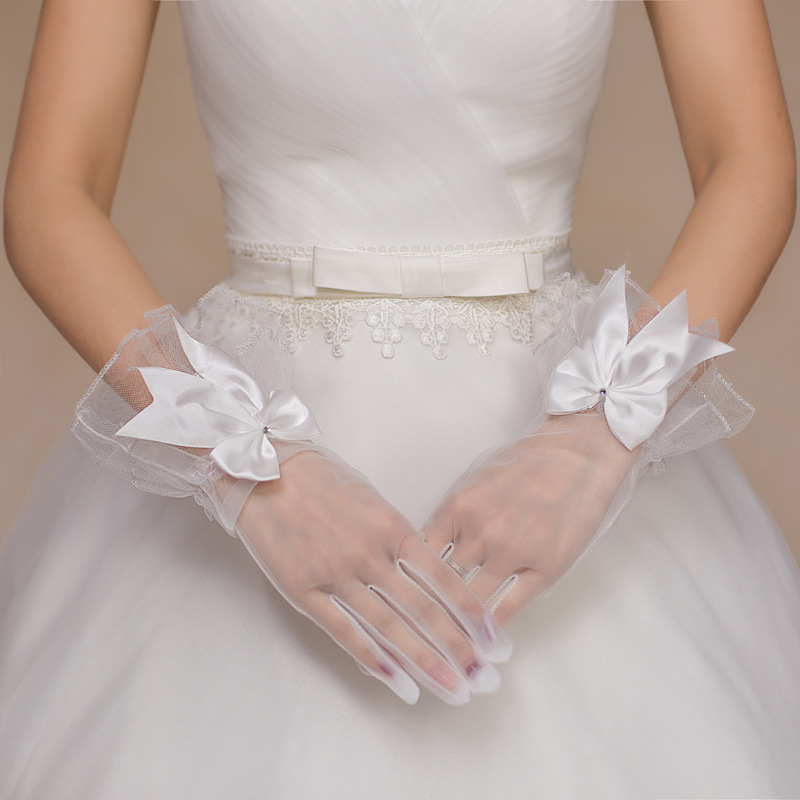 Bridal Wedding Dress Gloves Elastic 