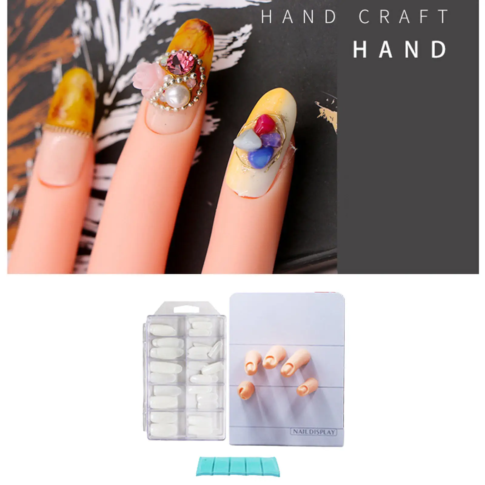 Nail Art Training Tool Magnetic Display Practice Hand for Nail Art Trainer Beginners