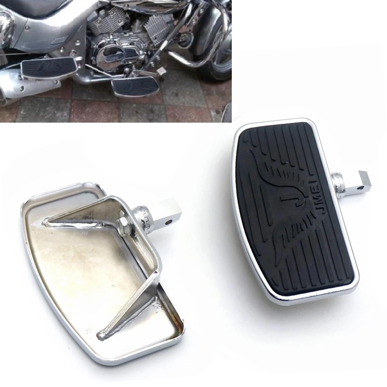 1 Pair Rear Passenger Footboard Foot Pegs Footrest for SUZUKI VL400 VL800