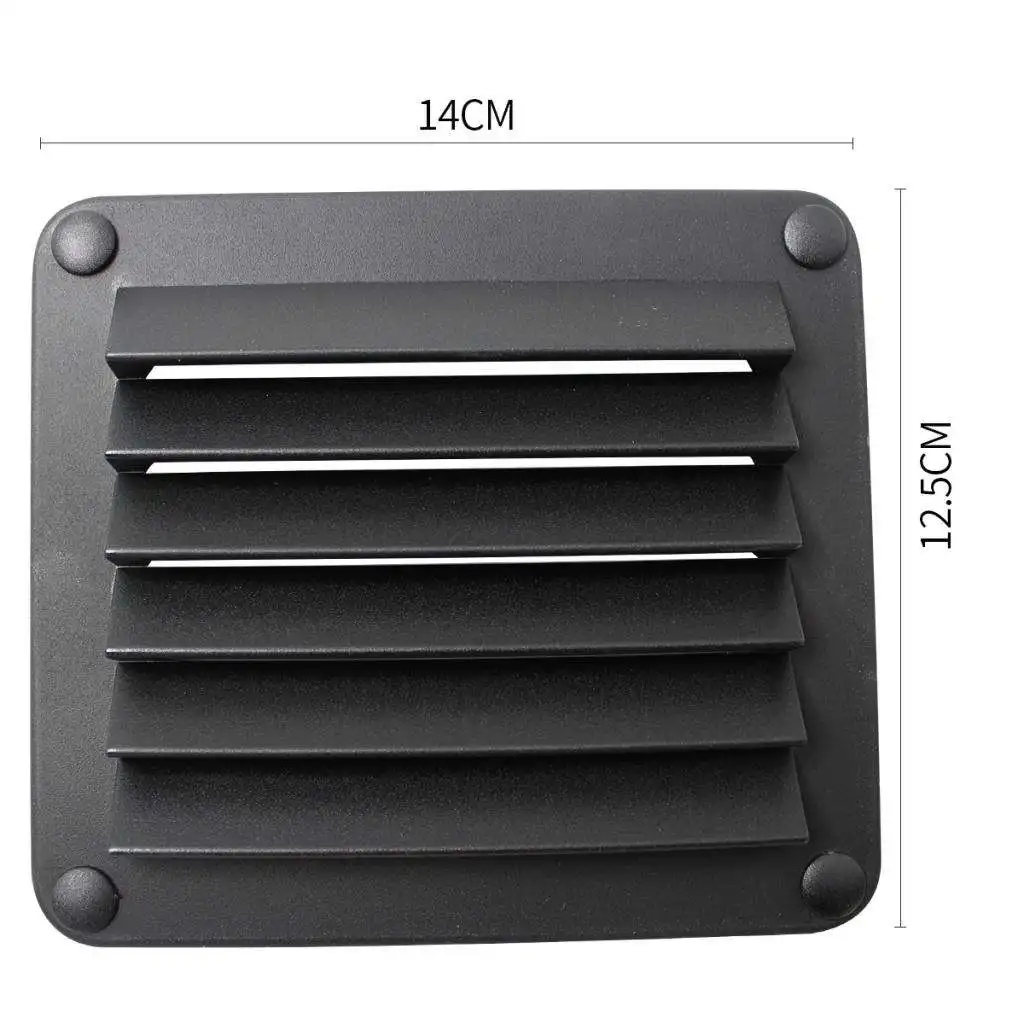 New Black ABS Louvered Plastic Vent 5-1/2` X 4-7/8` for Boat Injection-molded ABS plastic White plastic vent