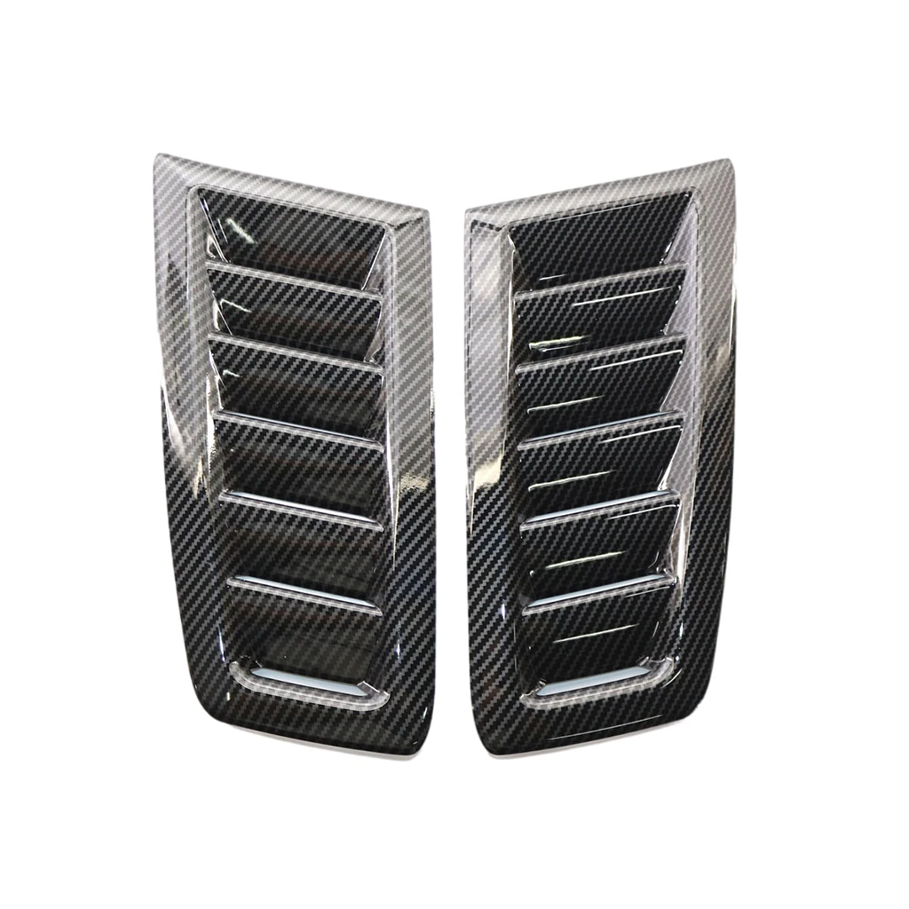 Set of 2 Vehicle Hood Vent Kit Fitment Louvers Bonnet Cover Modified Accessory Decorative Compatible for Ford Focus MK2