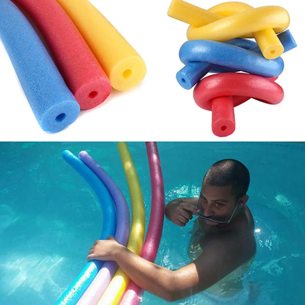 Set of 2 Colorful Swimming Pool Noodle Water Float Swim Aid Hollow Foam Noodles 