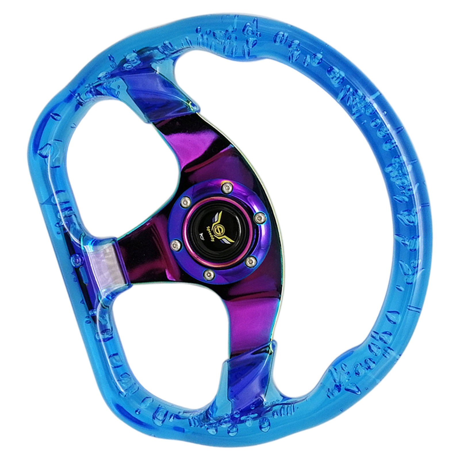 D Shaped 13 inch Automobile Acrylic Racing Steering Wheel Race Style for Race Car Modification Drifting Steering Wheel
