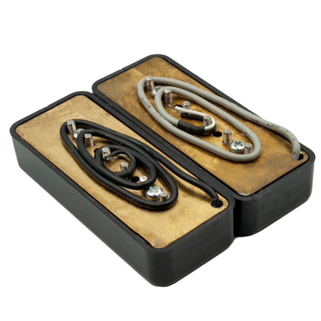 2Pcs Soap Bar Electric Guitar Pickups Black 50mm/52mm with Screws Springs Luthier Supply