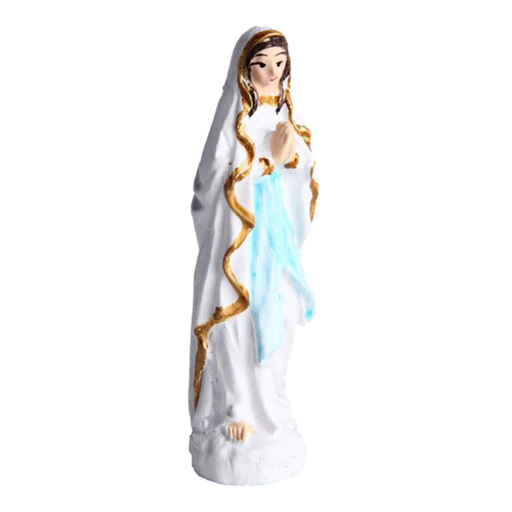 Resin Virgin Mary Figure Statue Model Miniature for Sandplay Sand Table Game