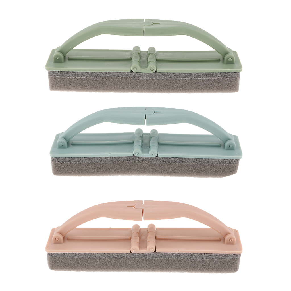 Multi-functional Floor and Window Scrubber, Foldable Sponge Cleaning Brushes for Bathroom and Kitchen