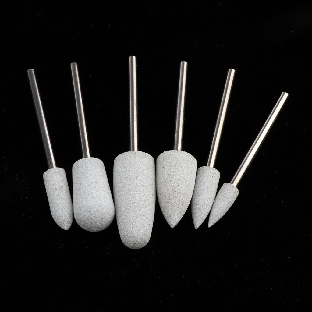 6 Pcs 3/32inch Nail Drill Bits Colored for Electric Manicure Pedicure Machine Nail Art Accessories