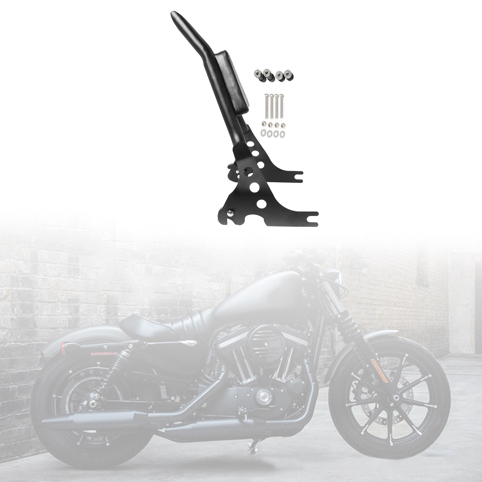 Detachable Rear Upright Passenger Backrest Cushion Hardware For Davidson XL883C XL883R Motorbike Accessories