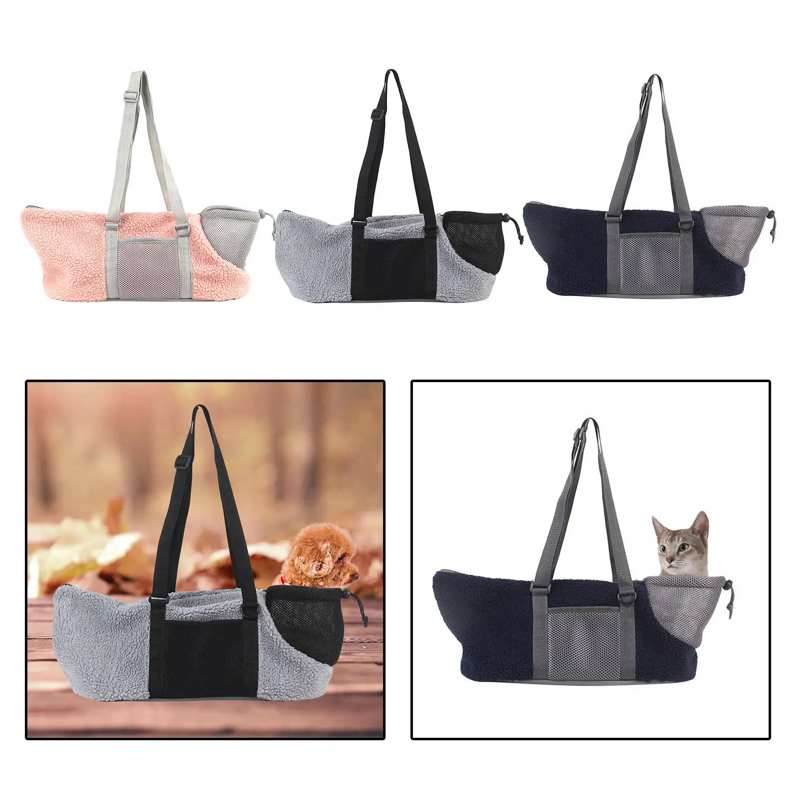 Outdoor Pet Carrier Backpack Comfort Adjustable Strap Mesh Warm Tote Handbag Pet Bag for Shopping Cats Travel Winter Small Dogs