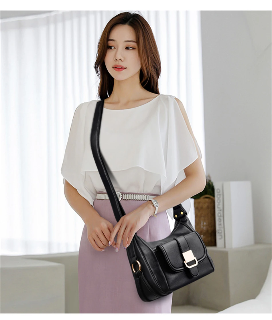 Casual Luxury Designer Shoulder Bag for Women 2022 High Quality Leather Ladies Big Capacity Handbag Fashion Crossbody Sac A Main