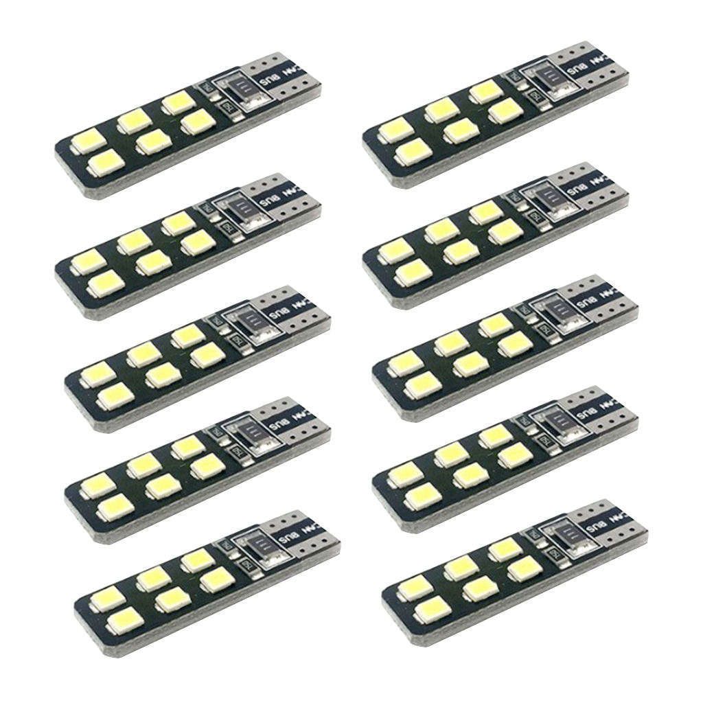 10pcs T10 2835 12SMD LED Car /Meter/Reading Light Width Lamp Bulbs White Conversion Kit