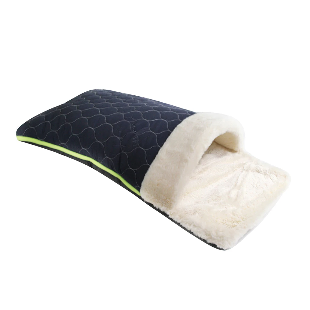 Soft Plush Cuddle Cave Small Pet Dog Bed - - Comfortable and Washable, Dark