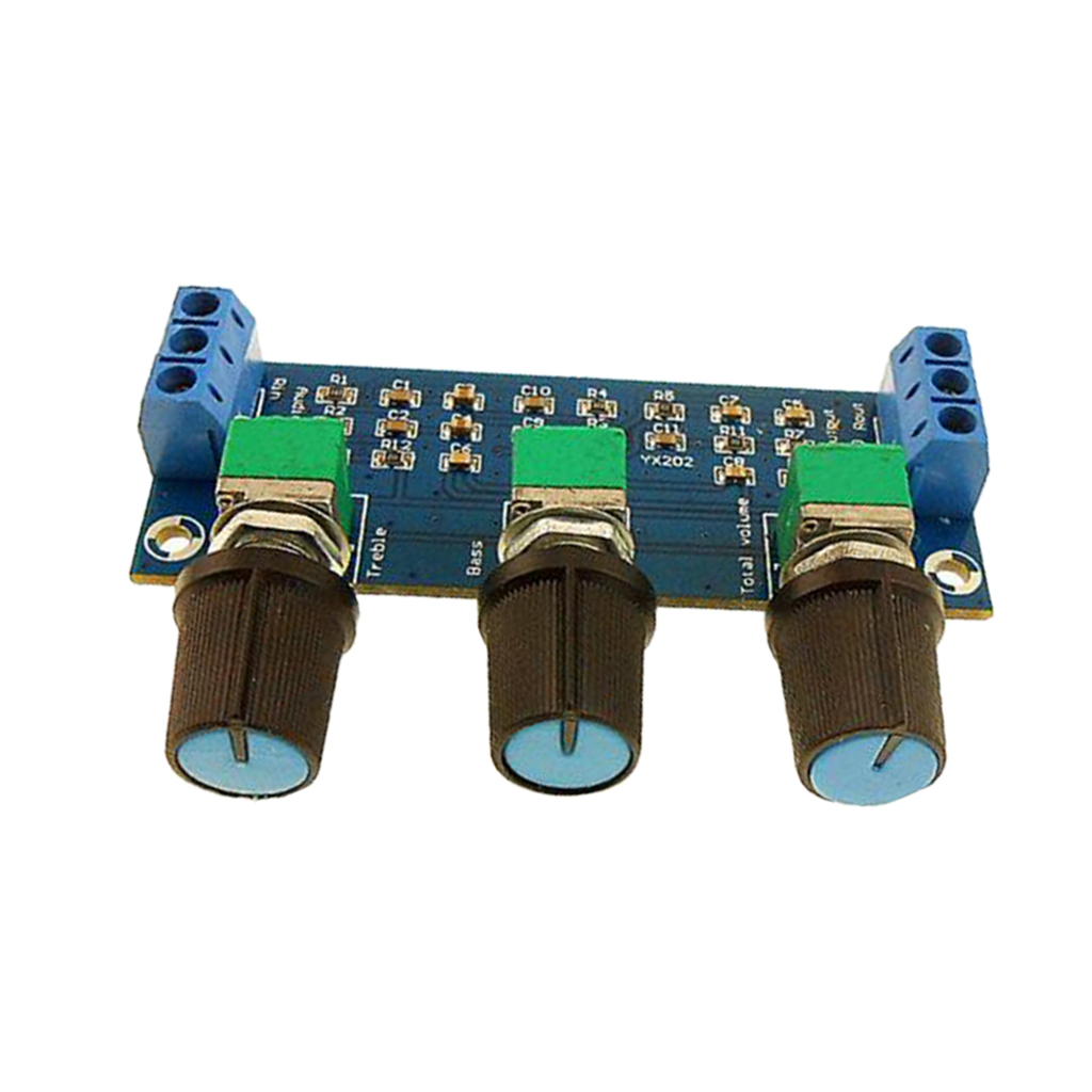 Amplifier Passive Tone Board Pre-amplifier Sound Adjustable Module 2-Channel