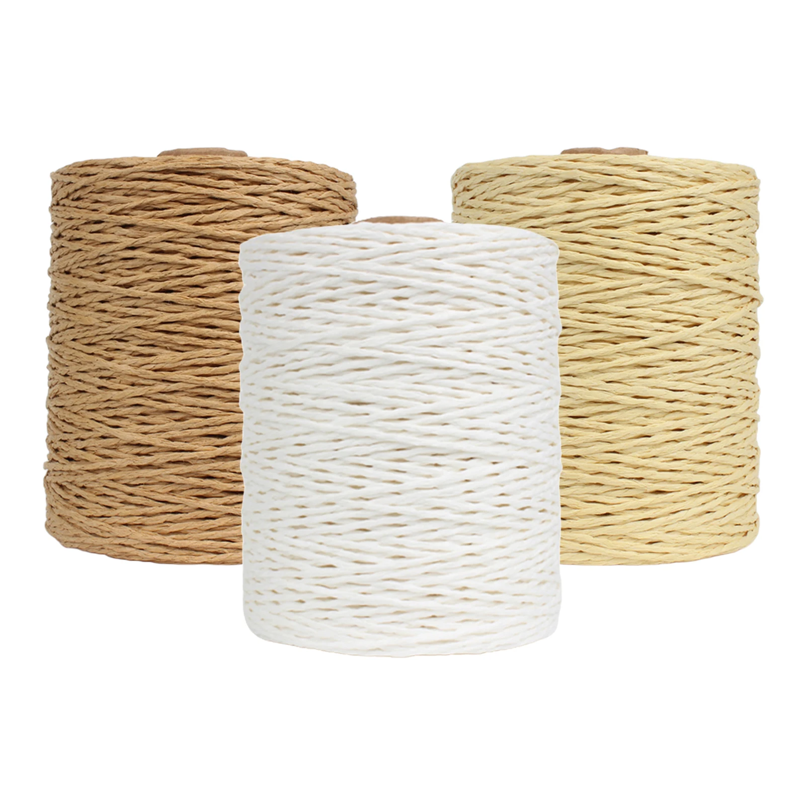Raffia Paper Yarn Roll Natural Eco-friendly Twine String Gift Wrapping Bouquets Decoration Weaving Thread