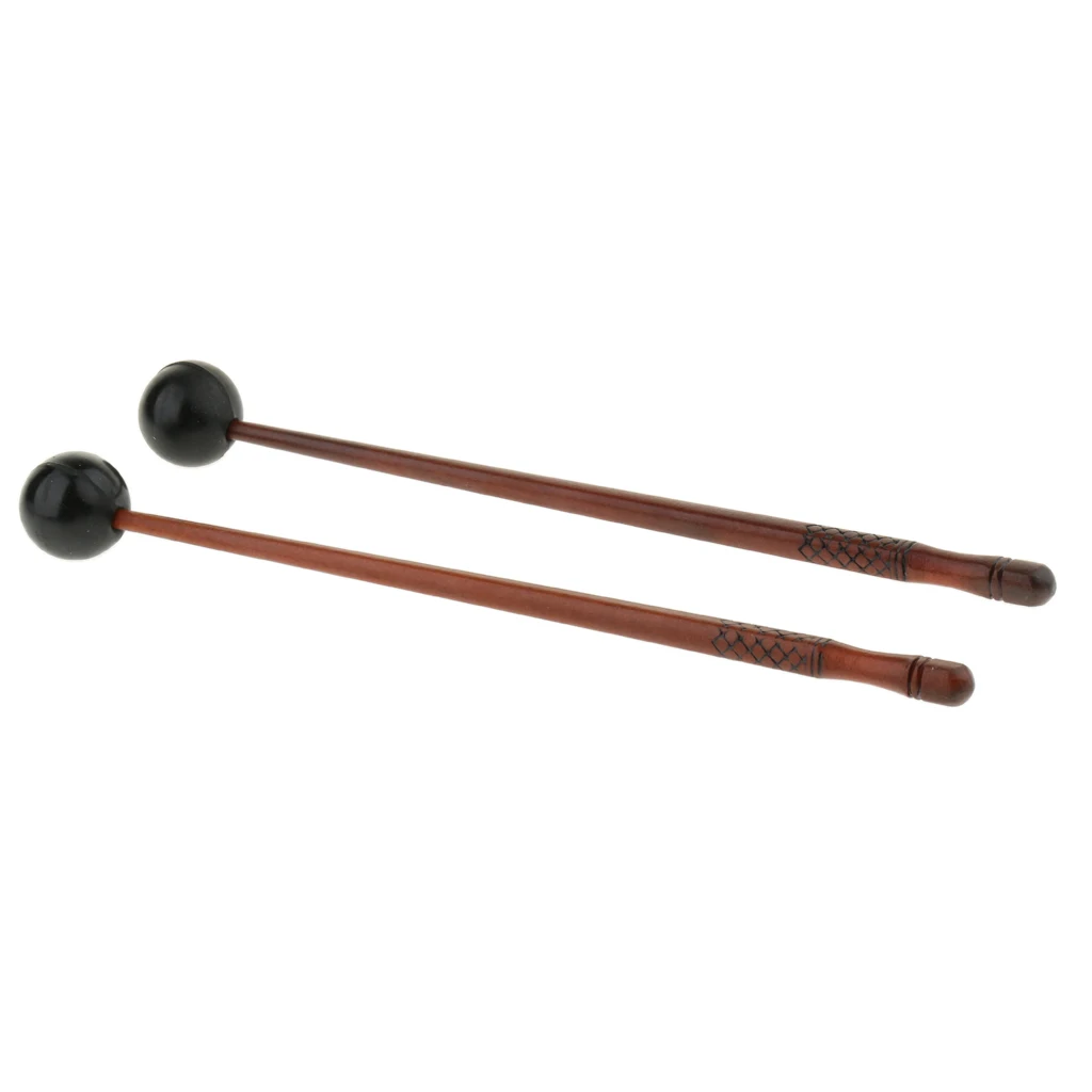 Finest 1 Pair Replacement Percussion Steel Tongue Drum Sticks Wooden Handle Rubber Head, 235mm