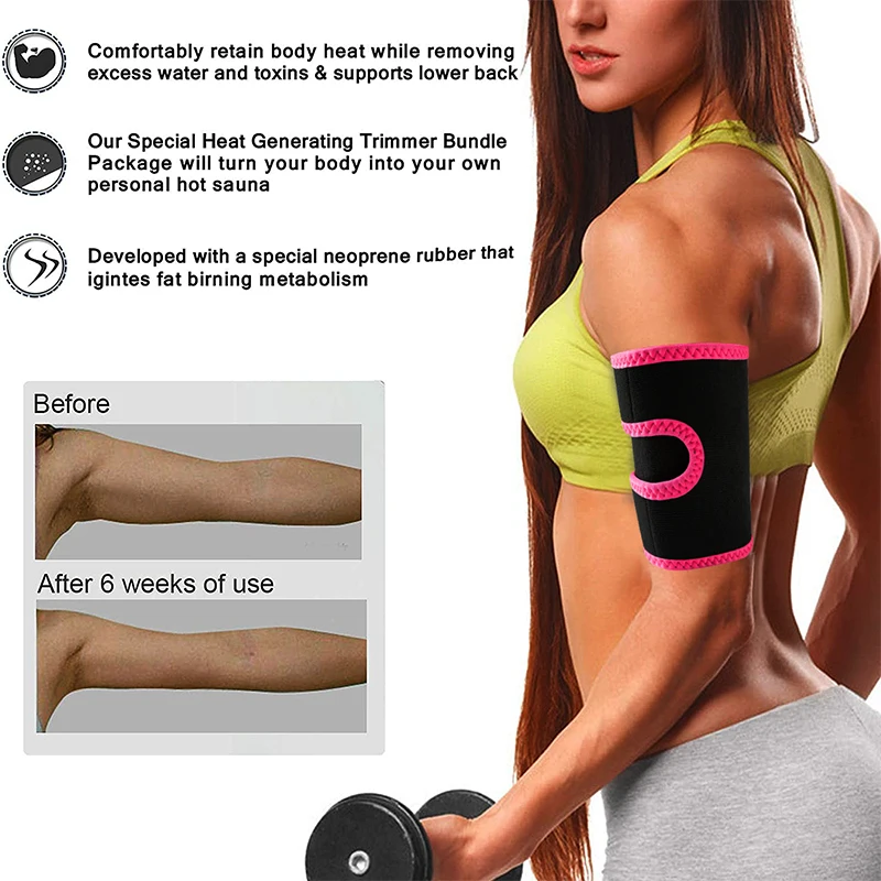 tummy tucker Women's Arm Shapers Trimmers Compression Sauna Sweat Body Shaper Bands Compression Wraps Lose Arm Fat Performance Sleeves 2 Pack spanx bodysuit