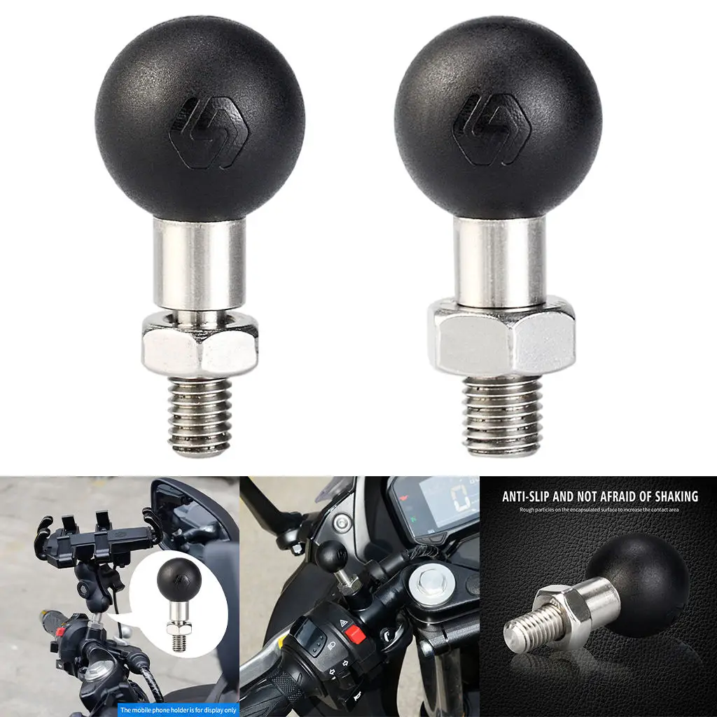 Motorcycle Bolt Ball Adapter Motorcycle Handlebar Clamp Base Fit for Rearview Mirror