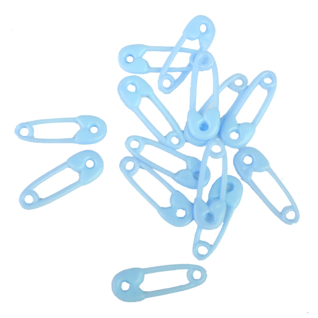 150pcs Blue Mini Rattles Safety Pins Pacifier Charms Table Scatters Decoration Christening Baby Shower Supplies