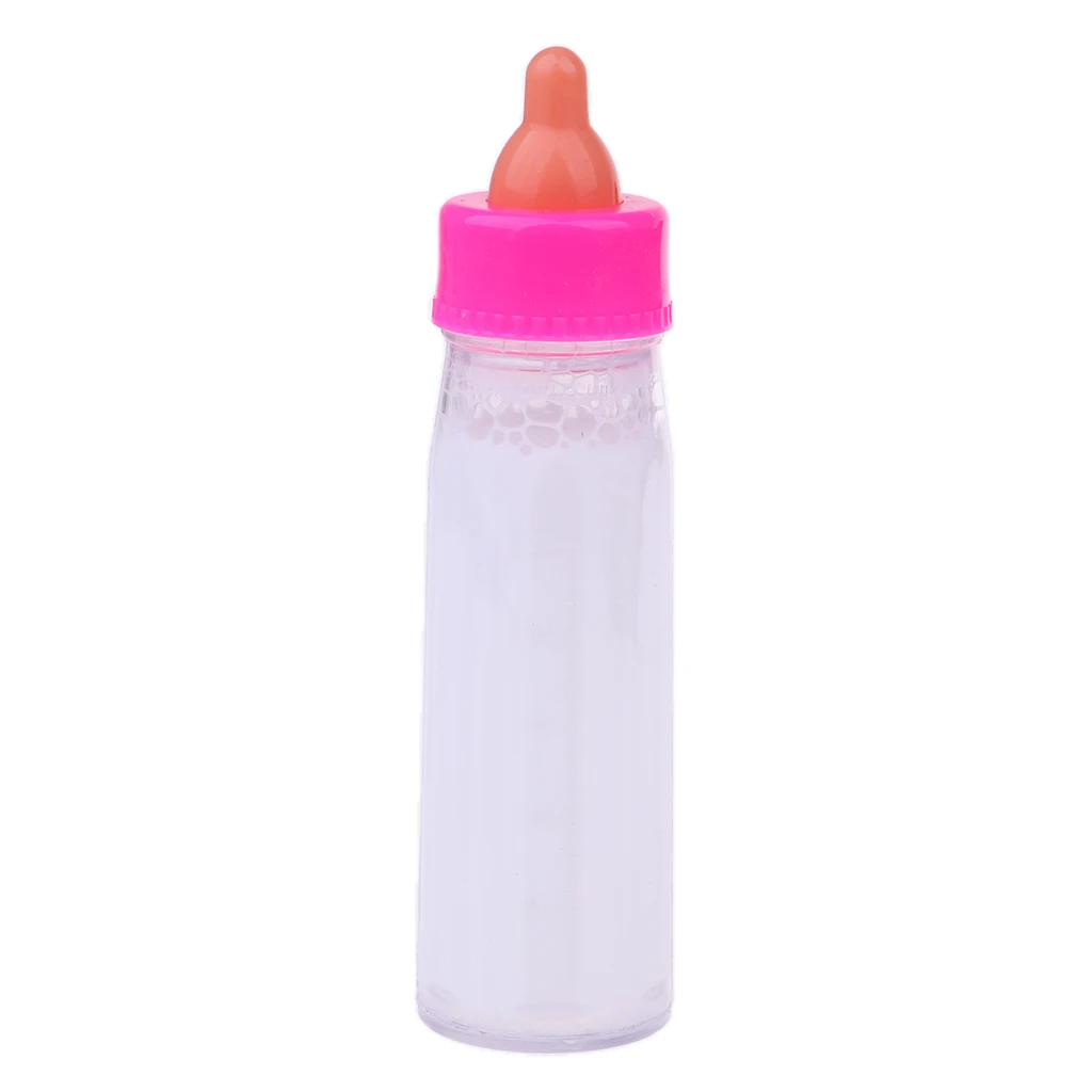 Newborn Baby Doll  Feeding Bottle Reborn Milk Bottle with Pacifier Disappearing Fake Drinking Bottle (Single Bottle)