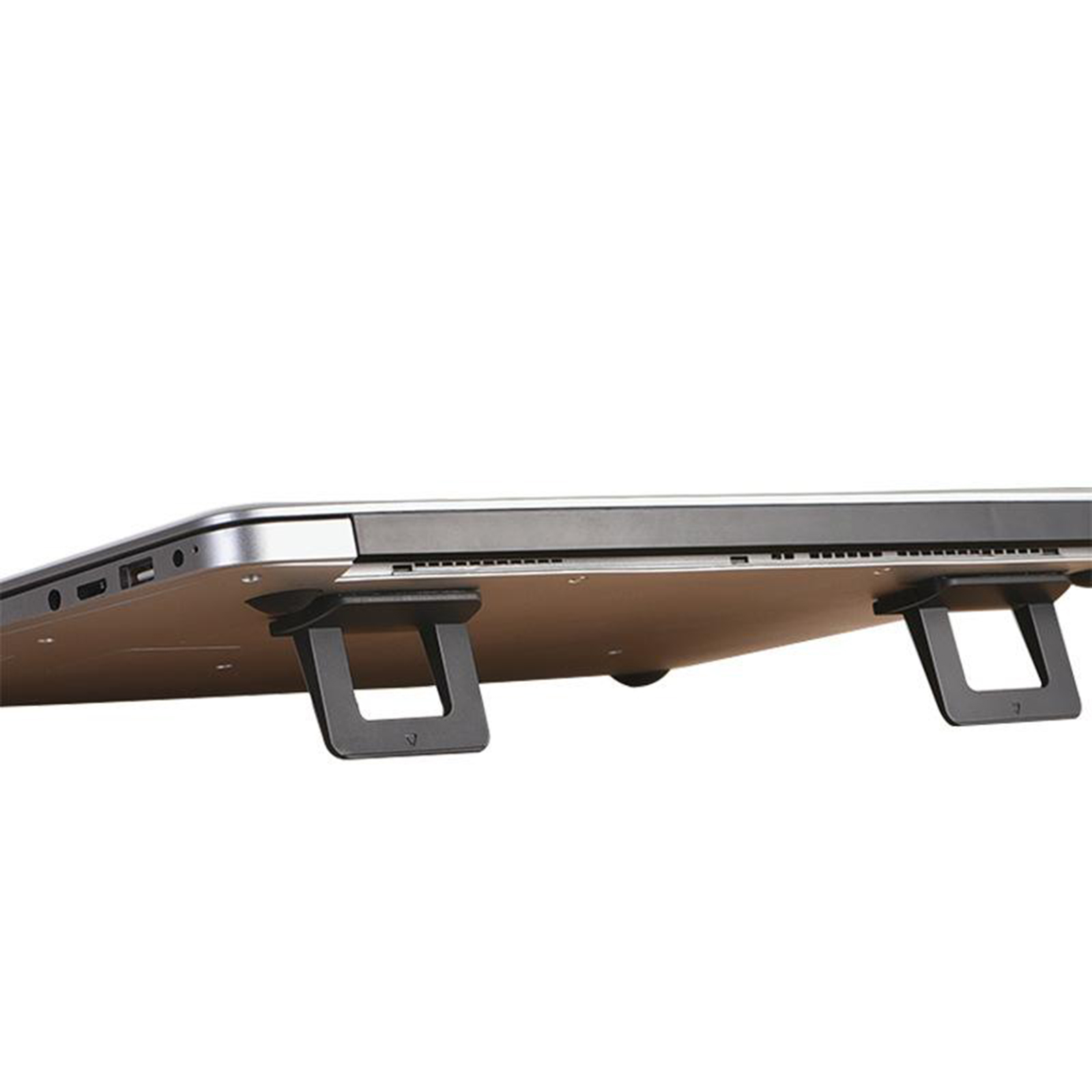 2 Pieces Mini Laptop Stand for Desk Invisible Foldable Laptop Riser Portable Laptop Holder for Tablets and Laptops Keyboard