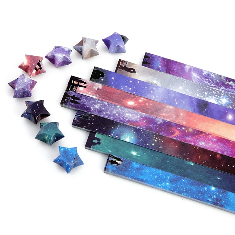 540 Pieces/Pack Origami Star Paper Strips DIY Birthday Gift Pressure Relief Game Great Wishes Lucky Star Paper Strips