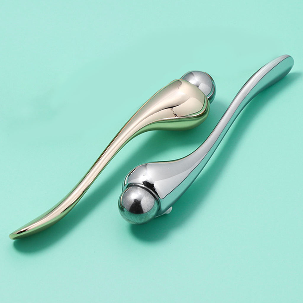 Roller Ball Eye Massager Zinc Alloy Manual Care Tool Massage Wand for Facial Beauty Dark Circle Remover Eyes Women Girls