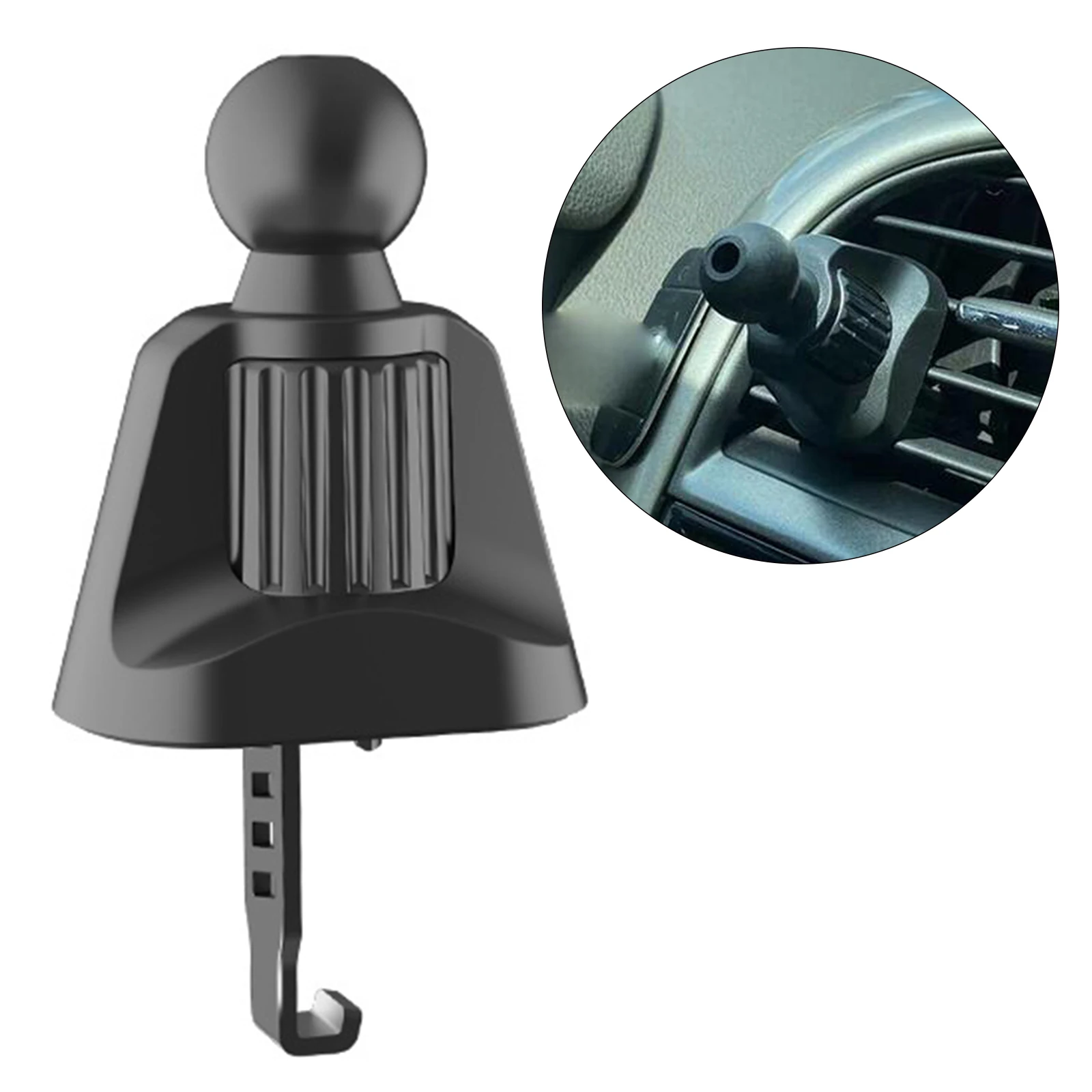 Car Air Vent Mount Clip Joint Ball Adapter Twist-Lock Phone Holder Stand Anti-Shake Black