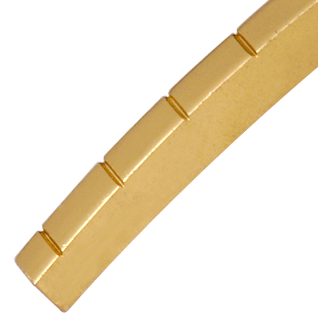  42mm Brass Curved Bottom 6 String Slotted Brass Nut for ST TL Telecaster Electric Guitar Replacement Accessory Parts Gold 