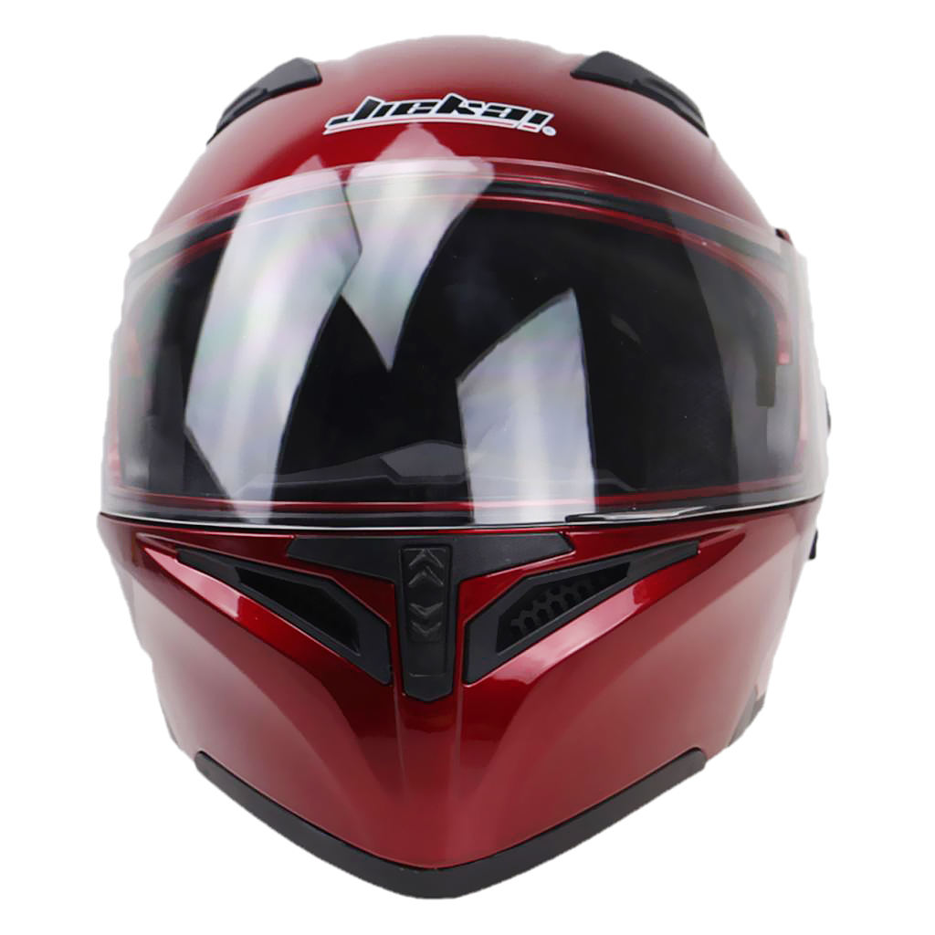 Universal Full Open Face Modular Flip Up Dual Visor Motorcycle Street Helmet Red M-2XL