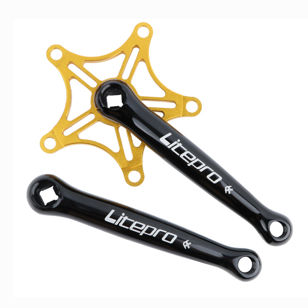 170mm Crankarms 130 BCD  Folding Bike Crankset for Single Speed Bike,