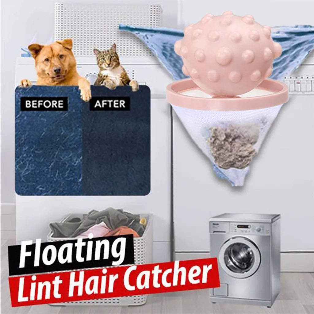 Washing Machine Laundry Bag Home Floating Lint Hair Catcher Remover Mesh Filter 