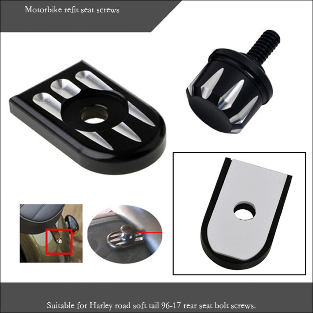 Aluminum Fender Seat Bolt Tab Screw Mount Knob Edge Cut Cover For Harley C Type