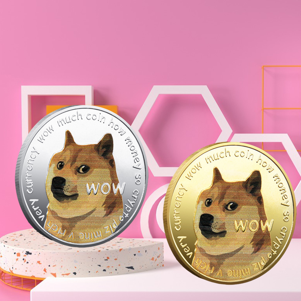Creative Dog Commemorative Coins Metal Coin Collection Dogecoin Collectibles