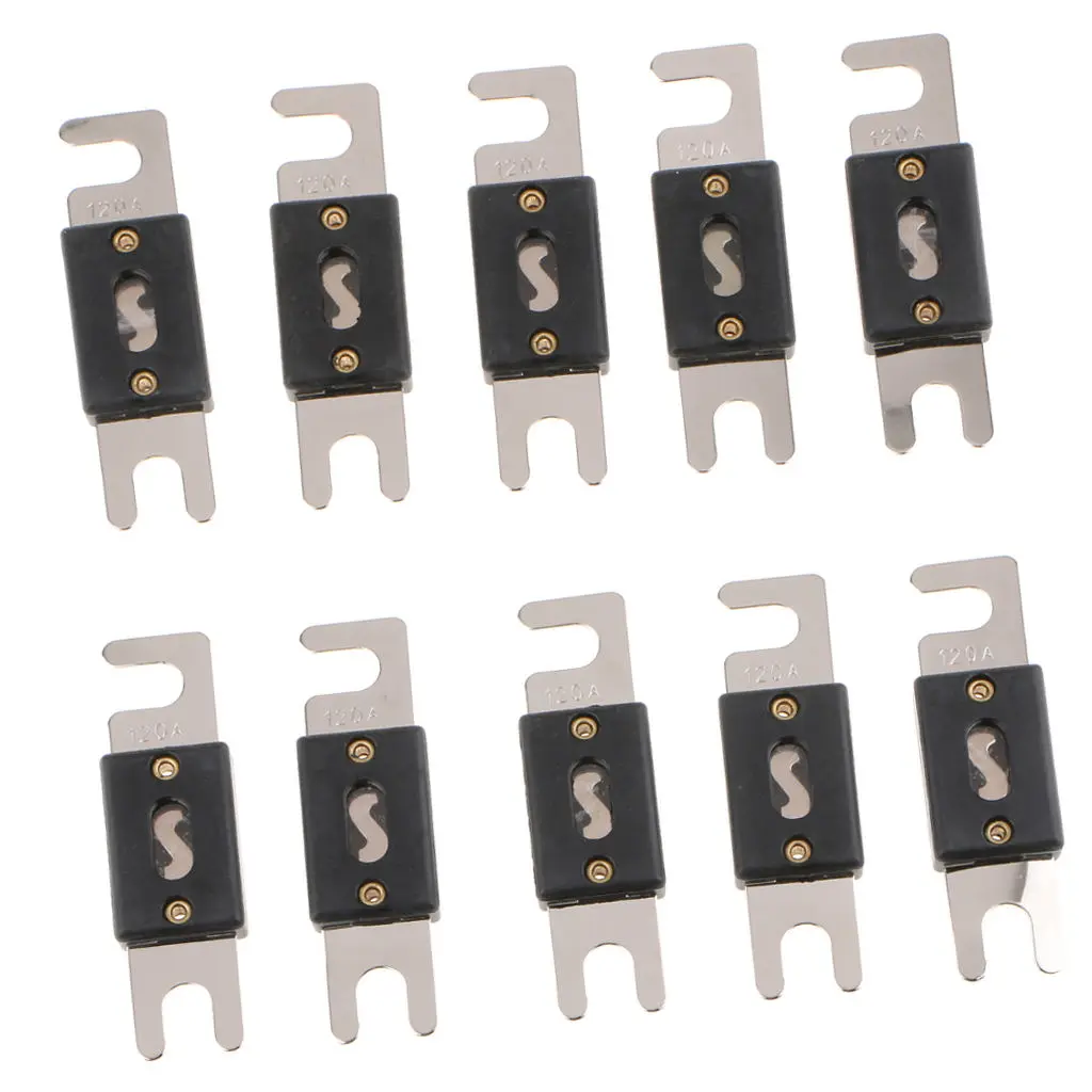 10x Car Audio Electrical Protection Flat Fuses Over-current Protect 120A