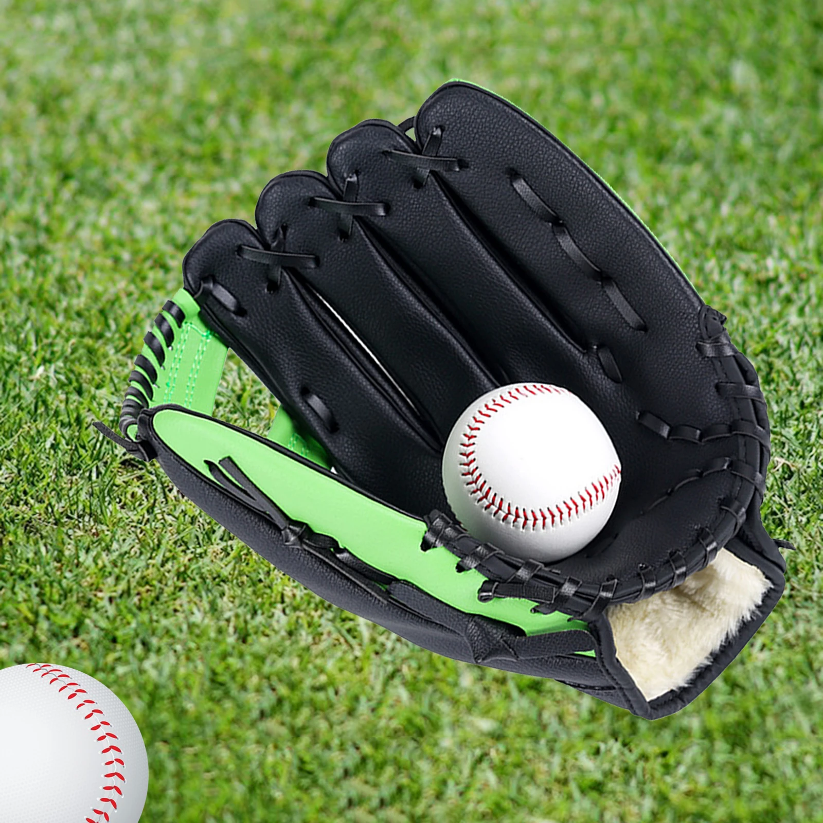 Adjustable Premium Baseball Gloves Soft Solid Leather Softball Teeball Glove for Batting Glove Ready to Play with Ball Glove