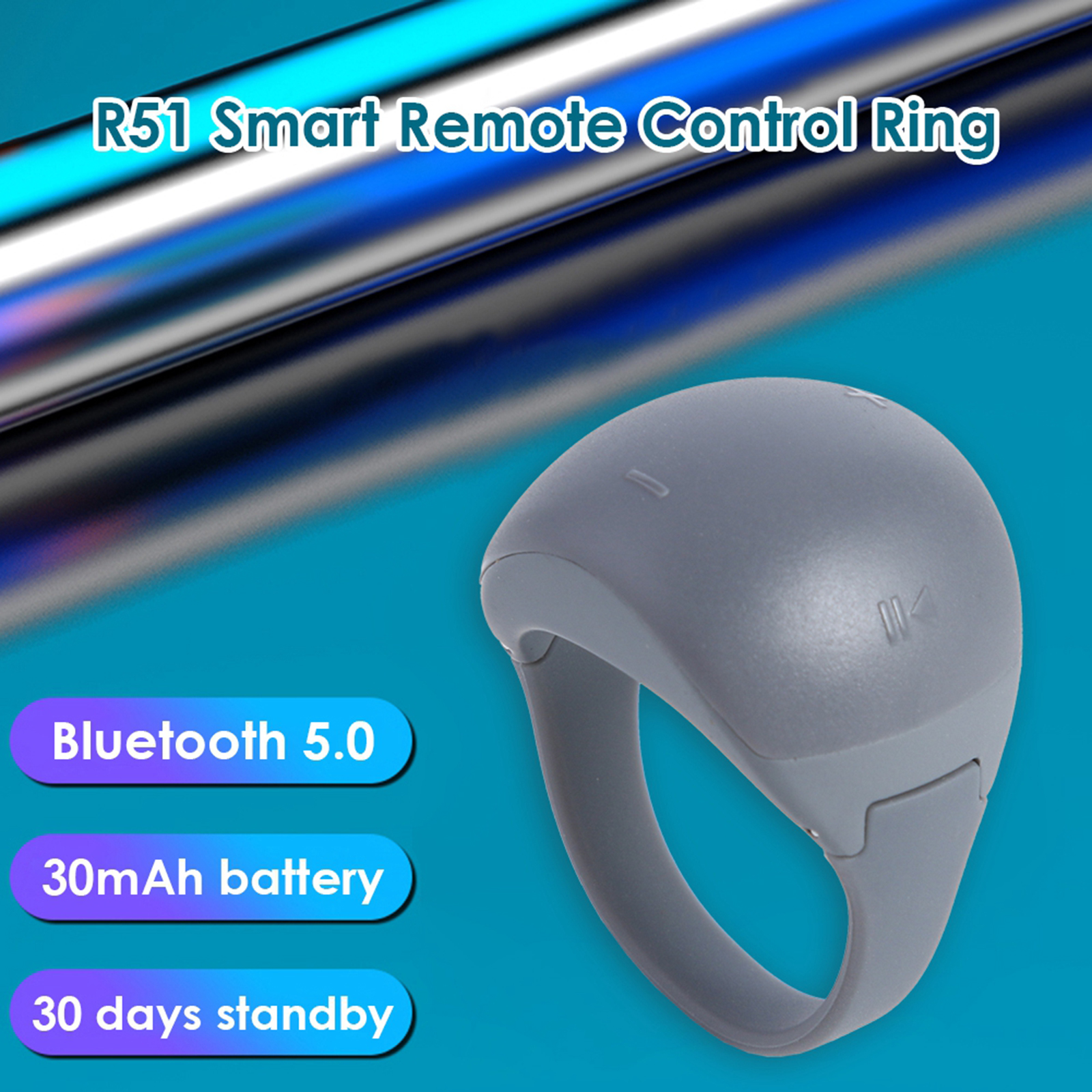 Wearable Devices Remote Control Rechargeable 30mAh Bluetooth 5.0 Waterproof