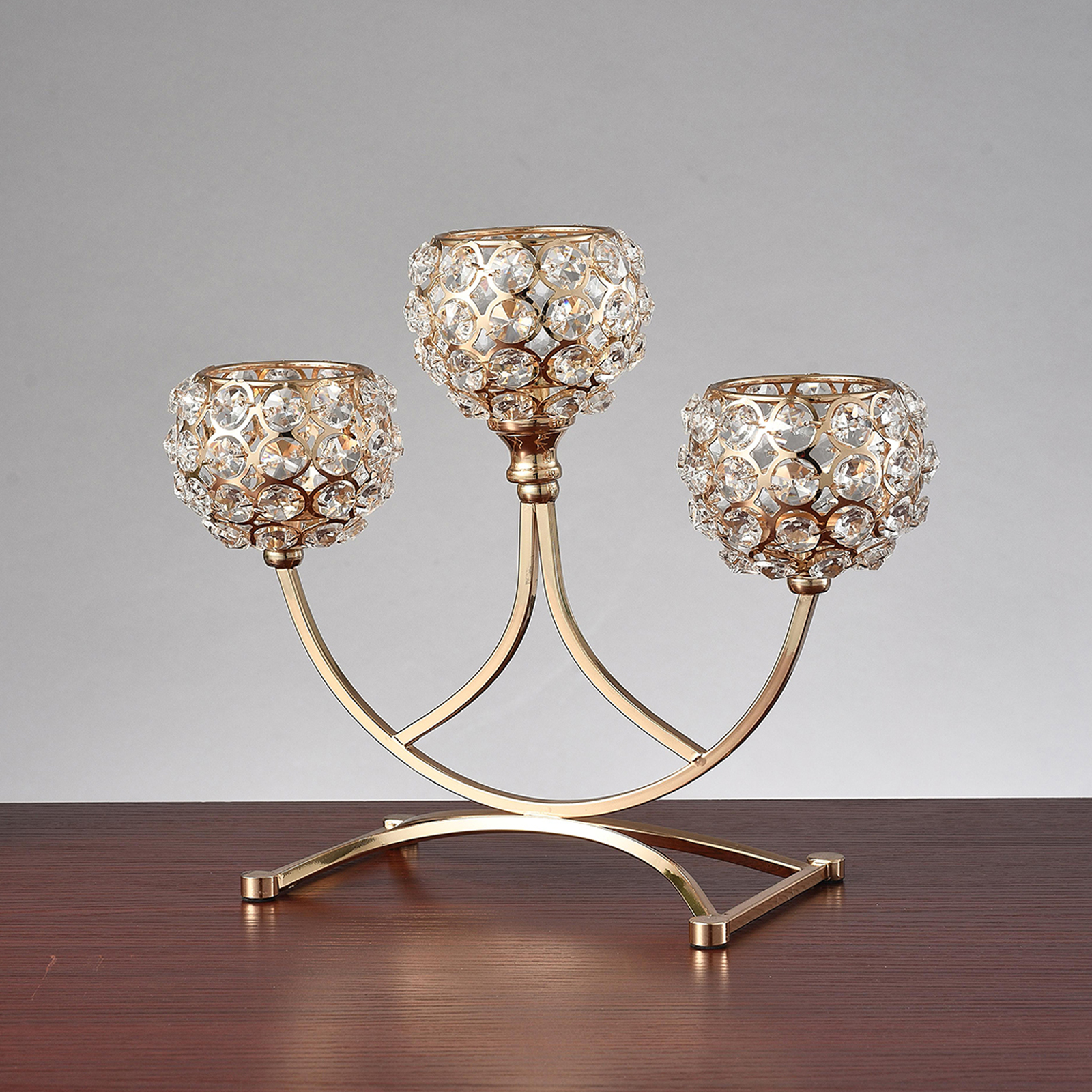 Modern Candle Holder 3-Arm Candelabra Wedding Party Centerpiece Ornaments