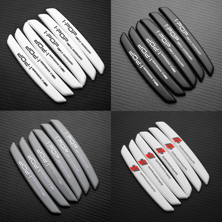 6/4Pcs Car Door Edge Protection Guards Buffer Trim Molding Protection Strip Scratch Protector Car Door Crash Bar for Audi BMW