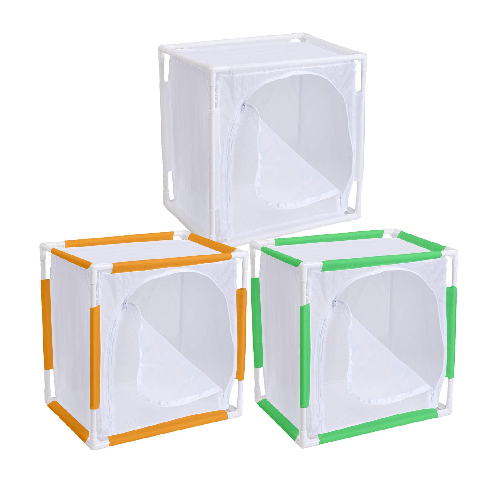Collapsible Butterfly Habitat Insect Mesh Cage Butterfly Terrarium Zipper for Garden Outdoor Raising Insects Observation 30x40cm