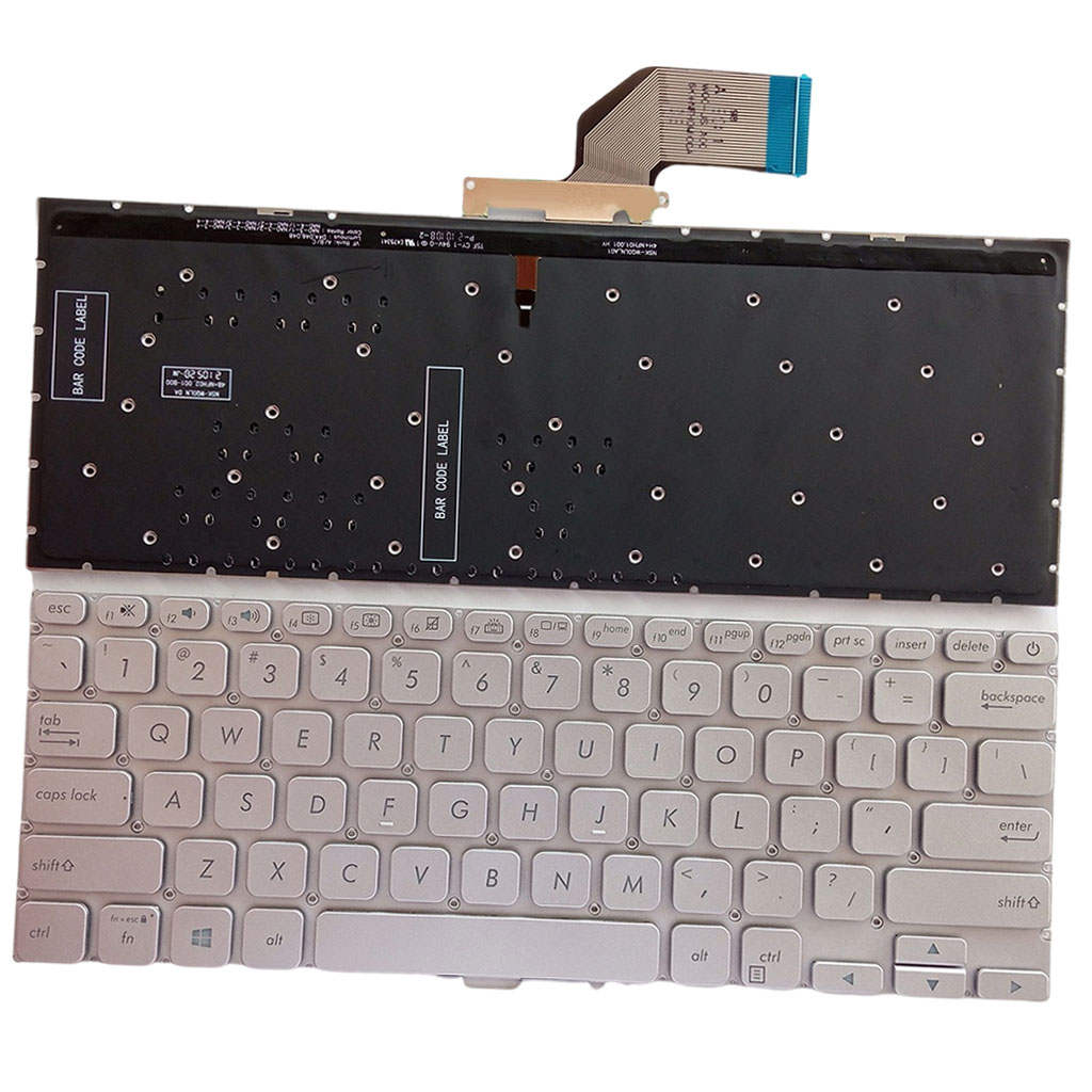 Laptop US Layout Keyboard Silver Replaces for ASUS S403F A403F x403F Durable Premium Easy Install No Frame